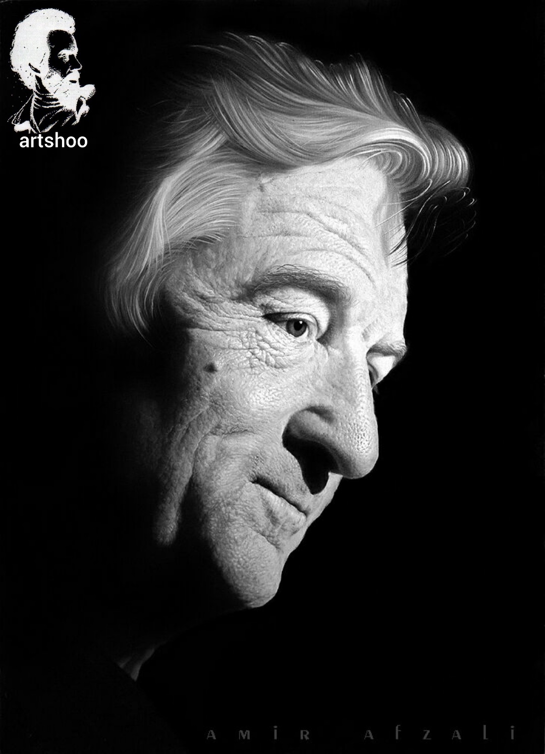 مدل پرتره سیاه قلم